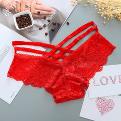 Alexa's Lingerie | Sexy Panties Women Lace Low-rise Solid Sexy Briefs Female Underwear Pant Ladies Cross strap lace Lingerie Women G String Thong